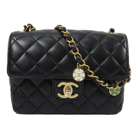 CHANEL 羊皮皮革Chain Shoulder鏈帶肩背袋