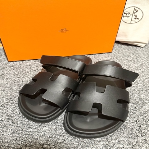 HERMES 愛馬仕爆款二舅鞋（黑色）