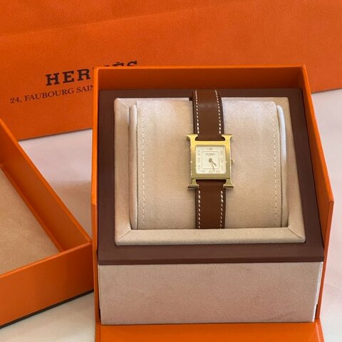 *SHIHNA名牌精品* HERMÈS 小型 Heure H 腕錶
