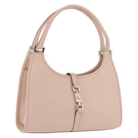 GUCCI Jackie 手提包 皮革 粉紅色 金色 002 1068 2404 Auth 200338V