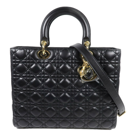 Dior 羊皮皮革Lady Dior GM手挽肩背兩用袋