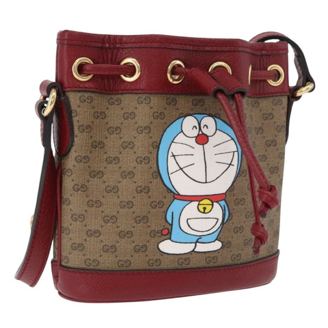 GUCCI Micro GG Supreme Fujiko-Pro 手提包 PVC 米色 金色 647801 正品 196955M
