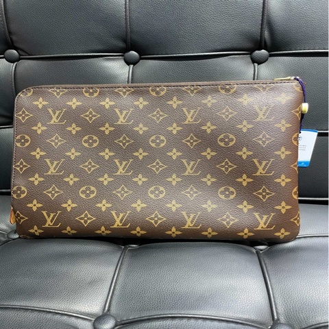 LV 路易威登 老花電腦包手拿包可放13寸電腦 34x25cm