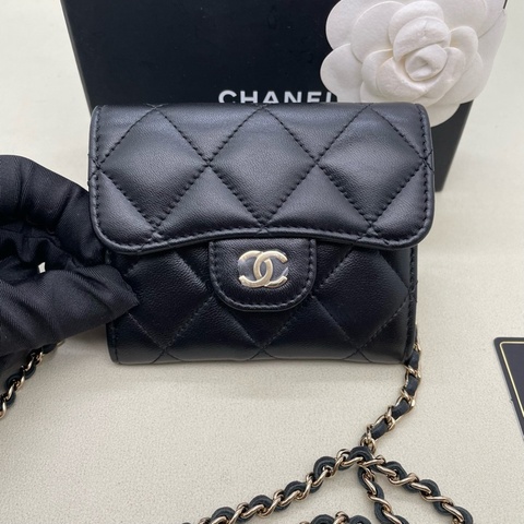 ❤️香奈兒/chanel Matelassé 鏈式錢包黑色