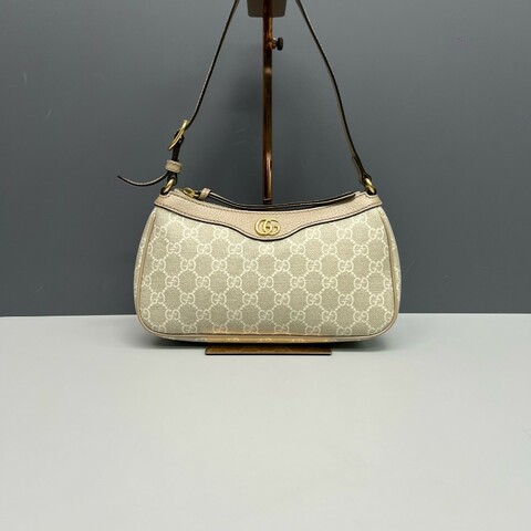 Gucci 燕麥色老花Ophidia肩背包