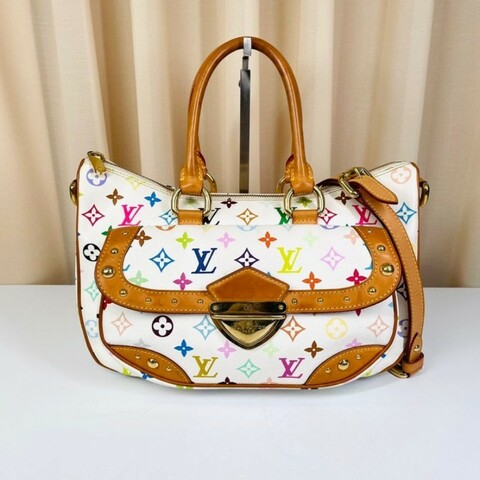 Louis Vuitton 白三彩元寶曼哈頓夢露手提包肩背包