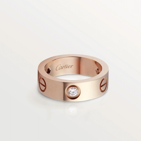 【全網最低價✨震撼史無前例❤️‍🔥】卡地亞/Cartier LOVE戒指  59號  18K玫瑰金 鑽石