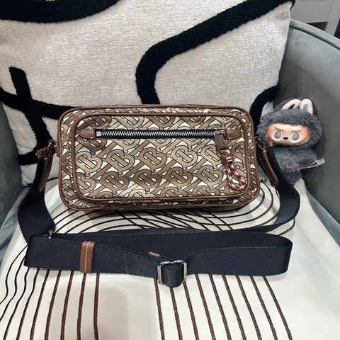 BURBERRY Nylon TB Monogram Shoulder Bag