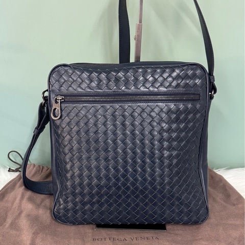 Bottega Veneta 葆碟家 bv深藍色單肩包