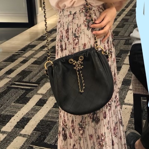 💎Chanel香奈兒｜19bag系列隱藏款 黑金菱格嬉皮Hobo福袋包｜98新