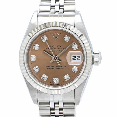 Rolex Datejust 10P 鑲鑽 69174G 女士腕錶 SSx18KWG 40583
