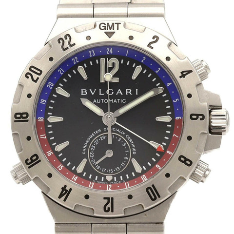寶格麗 Diagono Professional GMT GMT40S GMT40SSD 精鋼自動腕錶