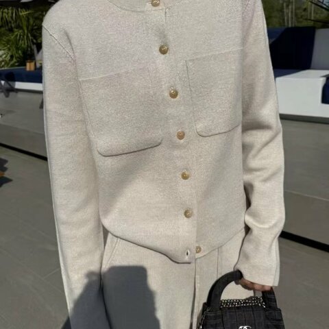CHANEL 限量24A黑灰格子牛仔Kelly大號手提肩背斜背包 19*13*7 99新配件塵袋