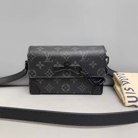 🌷芯片款！Louis Vuitton LV Steamer 盒子包 老花黑色