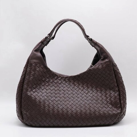 BOTTEGA VENETA Intrecciato Campana單肩包 -咖啡棕