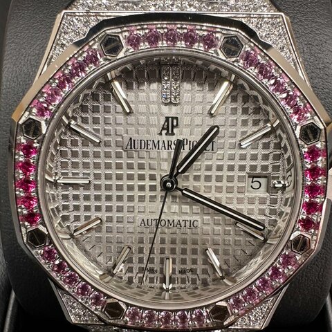愛彼 Audemars Piguet Royal Oak Offshore 15452BC 粉鑽手錶 98新