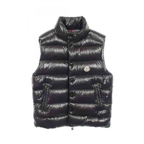 MONCLER TIBB 羽絨背心 1A00096 尼龍 黑色 二手 男款 2 碼