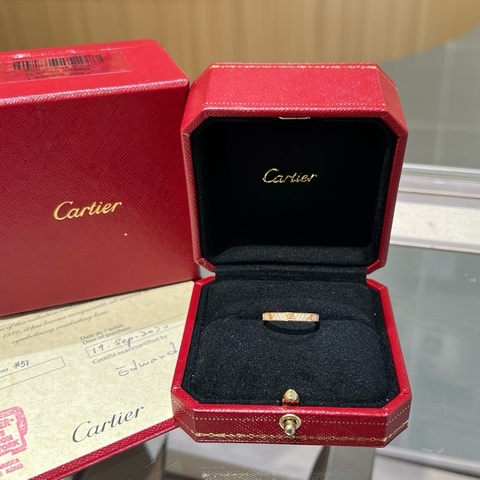 cartier卡地亚 18k玫瑰金love戒指