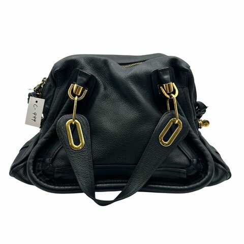 【美收精品】Chloé Paraty 黑色皮革手提肩背包  C-999【隔月月中將轉賣至日本 上架期限30天】