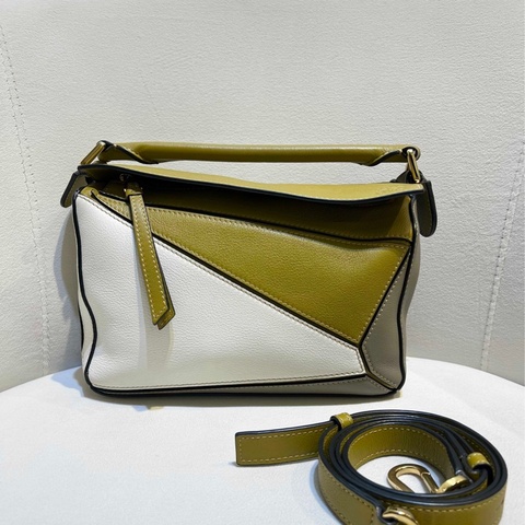 Loewe羅意威  三拼色小號Puzzle  姜黃 沙色 暖白組合