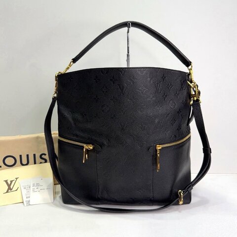 LV Melie Hobo牛皮壓紋雙口袋包