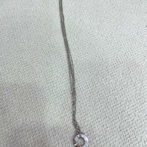 卡地亞 Cartier Love系列 圓餅帶鑽項鍊 白金