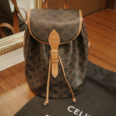 【自用自賣】 CELINE / FOLCO / 忠號後背包 / 雙肩包 / 老花 / 98成新