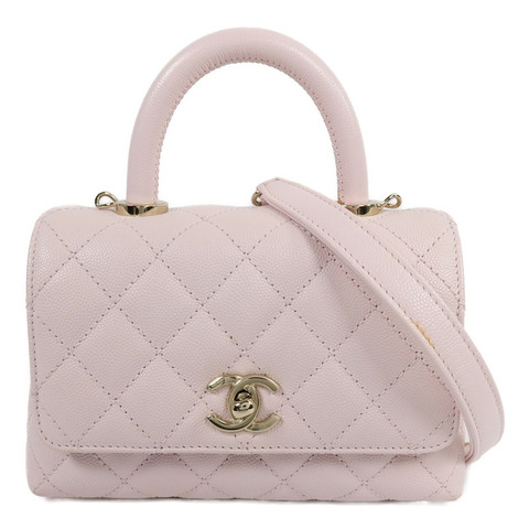 CHANEL 牛皮皮革Coco Handle Mini手挽肩背兩用袋