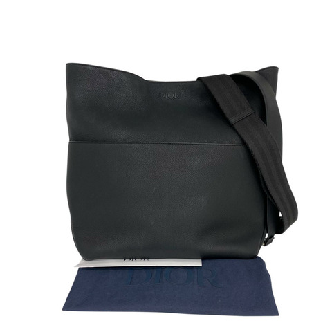 △ DIOR 迪奧 Black Calfskin Hobo Shoulder Bag 黑色小牛皮肩背包-267016858
