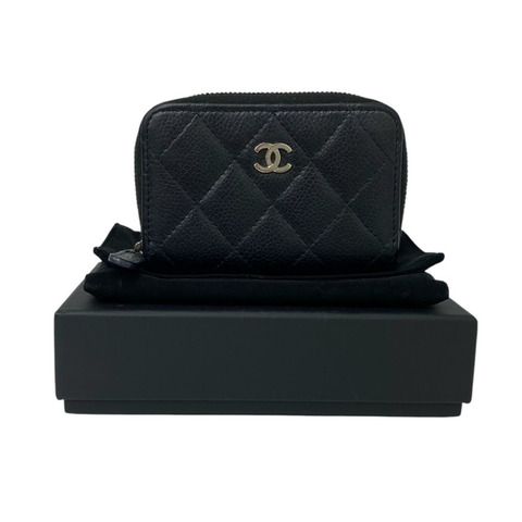 ☆ CHANEL 香奈兒 Black Caviar Skin No.24 Coincase 黑色粒紋小牛皮No.24硬幣包-267016454