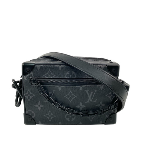 △ LOUIS VUITTON 路易·威登 Black Coated Canvas Monogram Eclipse Mini Soft Trunk Shoulder Bag 黑色塗層帆布經典老花肩背包 M44735-267017690