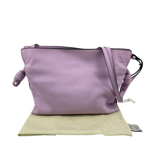 △ LOEWE 羅意威 Light Purple Nappa Leather Flamenco Shoulder Bag 淺紫色納帕皮革肩背包-267016290