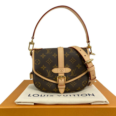 △ LOUIS VUITTON 路易·威登 Brown Coated Canvas Monogram Saumur BB 2 way bag 啡色塗層帆布經典老花兩用袋 M46740-267017898