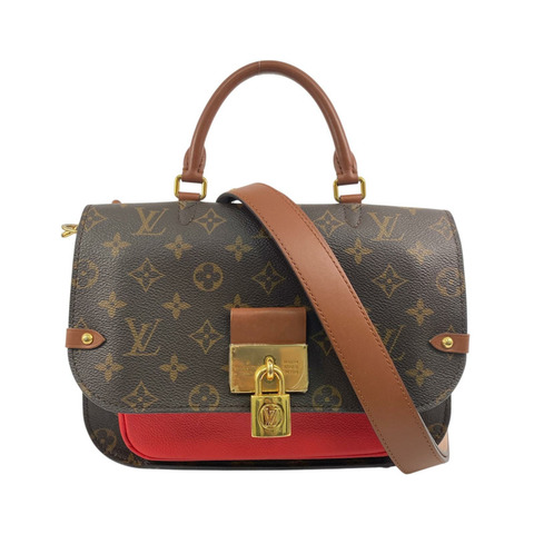 △ LOUIS VUITTON 路易·威登 Brown And Red Coated Canvas Monogram Vaugirard 2 way bag 啡色和紅色塗層帆布經典老花兩用袋 M44548-267018605