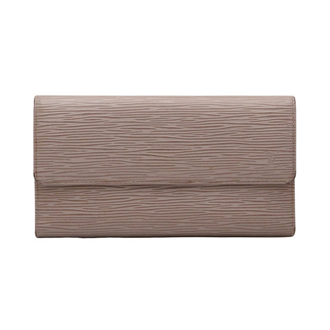 LOUIS VUITTON 路易威登 Portefeuille International 扣式三折長夾 藕色 Epi牛皮 M6338B