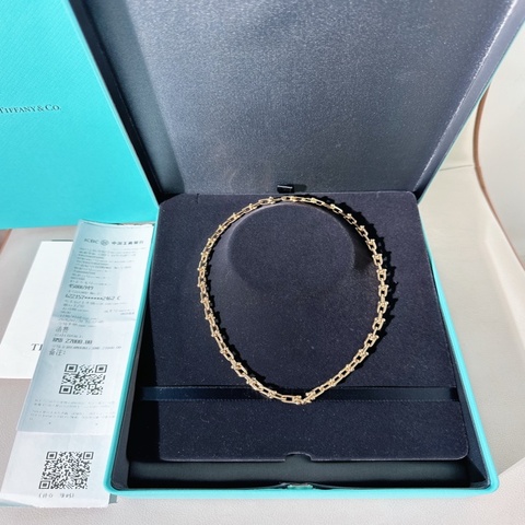 Tiffany蒂芙尼 HardWear系列 小號鏈環項鍊，18k玫瑰金