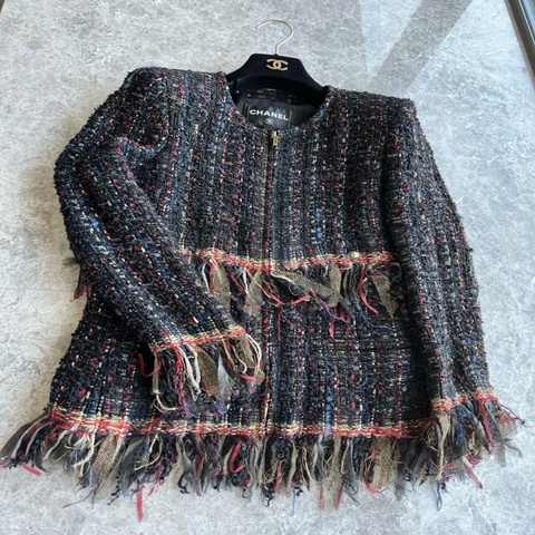 Chanel 17A大都会流苏编织外套fr36~~
