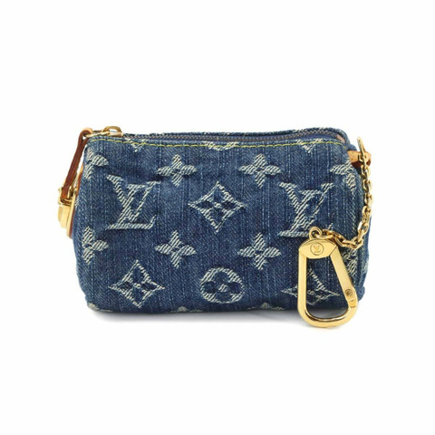 路易威登 Monogram Denim Trousse Speedy PM 手提包/手拿包 藍色 M95082 金色五金配件