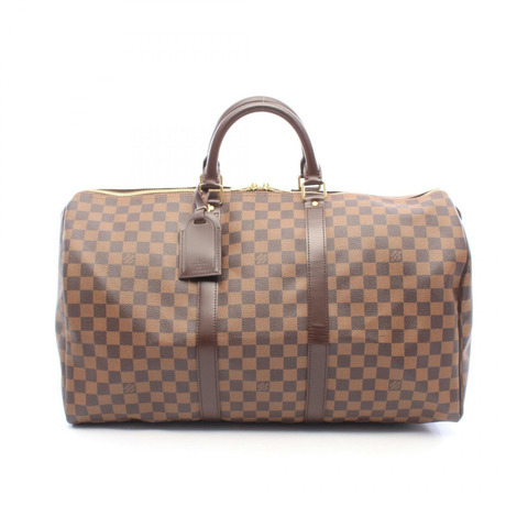 路易威登 Keepall 50 旅行包 N41427 Damier Ebene 帆布皮革款 二手