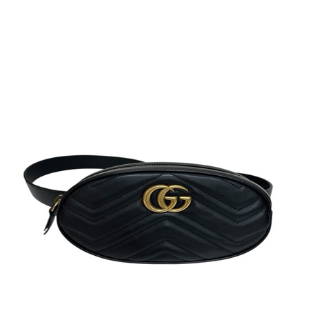 Gucci 476434 GG Marmont絎縫皮革腰包