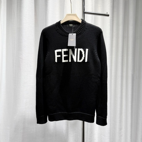 Fendi 芬迪 針織毛衣 羊毛衫 嵌花字母logo