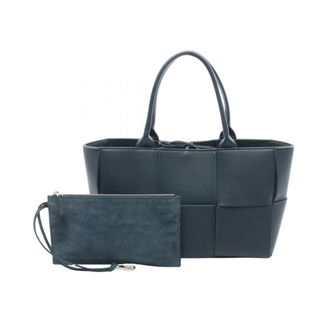 BOTTEGA VENETA Arco Maxi Intrecciato 手提包 皮革 綠色 二手 女式