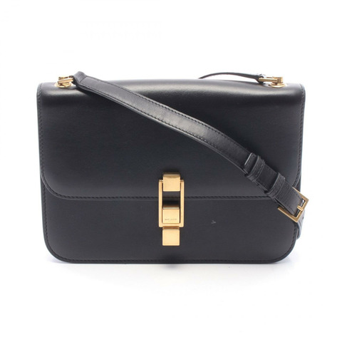 SAINT LAURENT PARIS Carre 手提單肩包 633214 黑色皮革 二手 女士