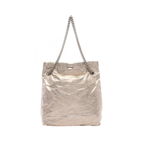 BALENCIAGA CRUSH 手提包 742941 皮革 金色 二手 女士