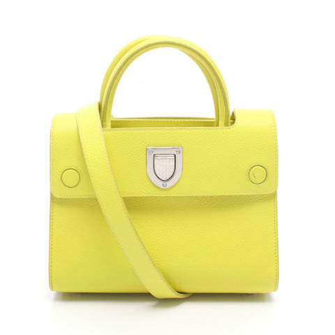 Dior DIOREVER Christian Dior Ever 2WAY 手提包 M7001PTLW 皮革 黃色 二手 女士