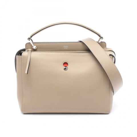 FENDI DOT COM 2WAY 手提包 皮革 米色 二手 女士