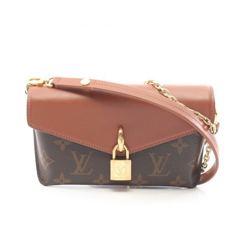 路易威登（LOUIS VUITTON）Monogram 2WAY肩背包，附鎖扣，M80763，PVC塗層帆布皮革，棕色，二手，女士款