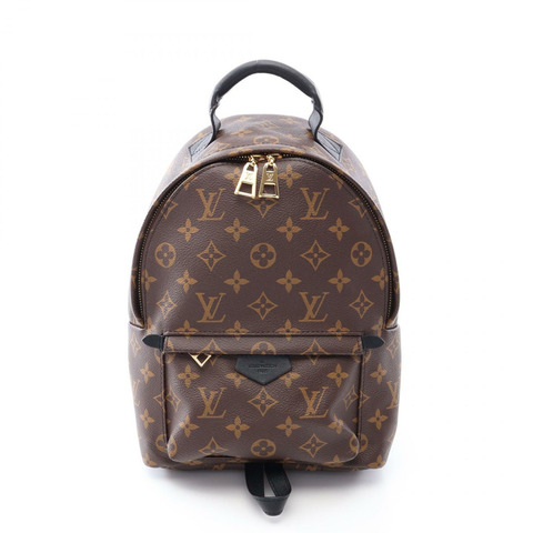 路易威登 Palm Springs PM Monogram 雙肩包 M41560 PVC塗層帆布皮革 棕色 黑色 二手 女士