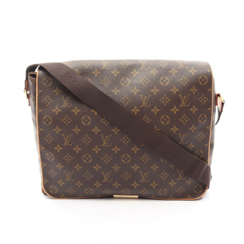 路易威登 Abbesses Monogram 單肩背包 M45257 PVC塗層帆布皮革 棕色 二手 男女通用