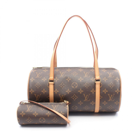 路易威登 Papillon 30 Monogram 手提包 M51385 PVC塗層帆布皮革棕色二手女士
